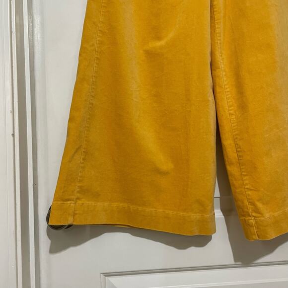 NWT ASOS Mustard Textured Barrel Capri Pant Yellow Size 2 Culotte - Picture 6 of 12